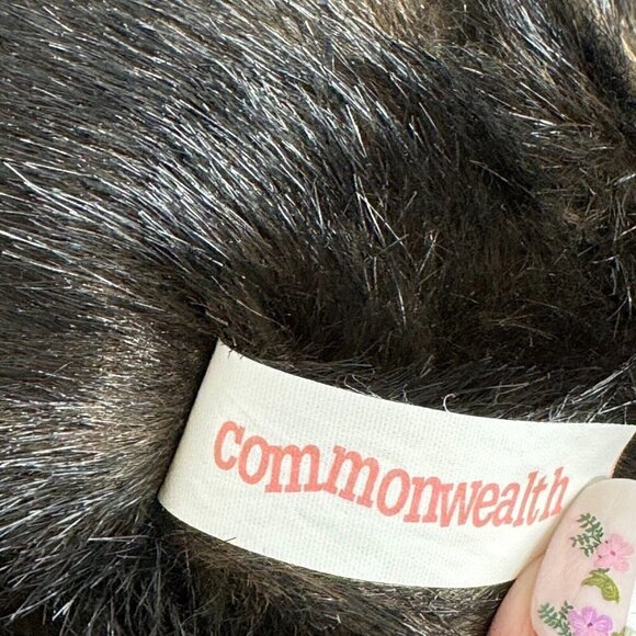 Commonwealth Easter Bunny Rabbit Plush Bow Stuffed Toy Brown Medium - Picture 9 of 10